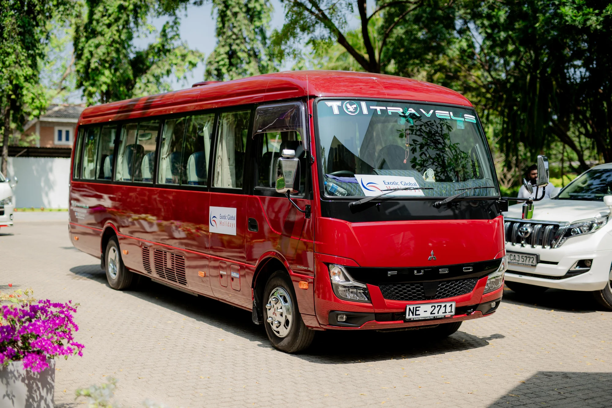 Group coach transport arranged by Exotic Global Holidays