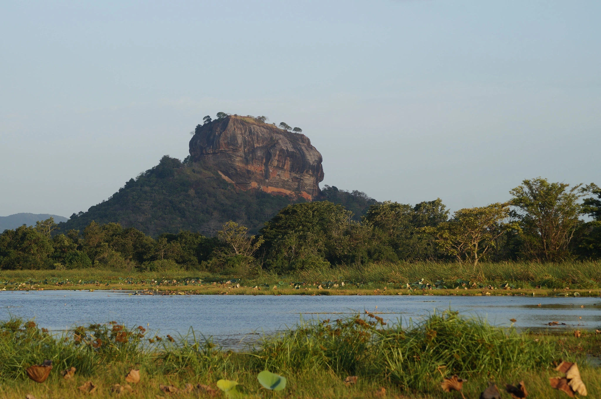 Sigiriya Rock Fortress rising above the Cultural Triangle landscape